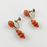 Antique coral gold earrings