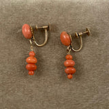 Antique coral earrings gold
