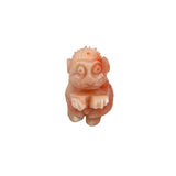 Carved Angel Skin Coral Monkey Pendant Bead