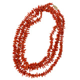 Extra Long Orange Branch Coral Necklace