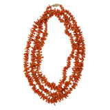 Extra Long Orange Branch Coral Necklace
