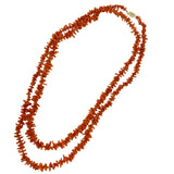 Long Orange Branch Coral Necklace