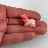 Carved Angel Skin Coral Horse Pendant Bead Zodiac