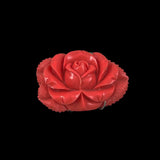 Large Coral Resin Rose Pendant