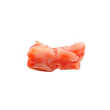Carved Angel Skin Pink Coral Squirrel Pendant Bead