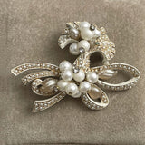 Vintage Coro Pearl Floral Brooch
