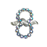 Vintage Coro Rhinestone Brooch Blue