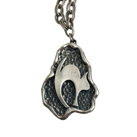 Coro Scaredy Cat Silver Vintage Necklace