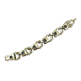 Coro Gray Moonglow Lucite and Gold Leaf Bracelet 1950's