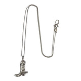 Sterling Silver Cowboy Boot Pendant Necklace