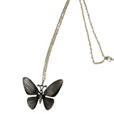 Craft Pewter Butterfly Necklace Vintage