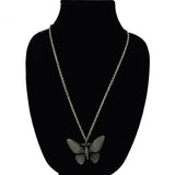 Craft Pewter Butterfly Necklace Vintage
