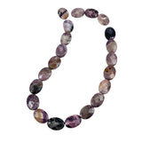 Purple Crazy Agate Faceted Oval Beads 20mm