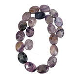 Purple Crazy Agate Faceted Oval Beads 20mm