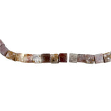 Purple Crazy Agate Square Beads 4mm