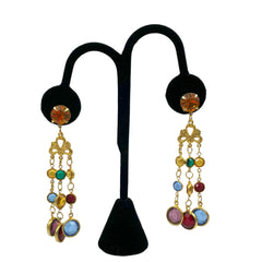 Crystal Colorful Chandelier Earrings
