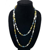 Picasso Glass Beaded Long Necklace