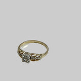 18 K Gold Plated CZ Ring Multiple Sizes