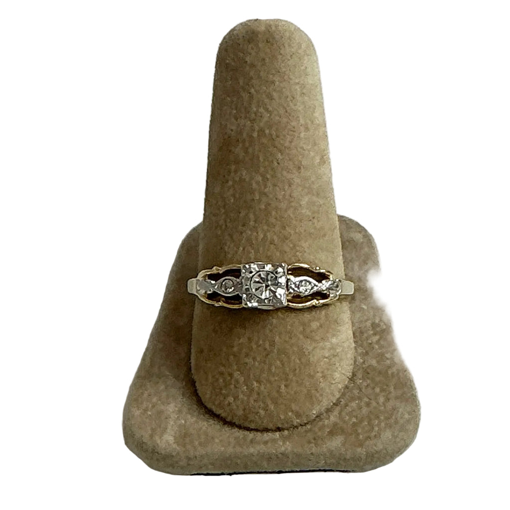 18 K Gold Plated CZ Ring Multiple Sizes