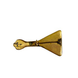 Gold Damascene Musical Instrument Enamel Brooch Spain