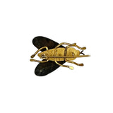 Gold & Black Damascene Insect Brooch Vintage