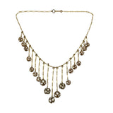 Carol Dauplaise Gold Rhinestone Necklace Vintage