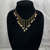 Carol Dauplaise Gold Rhinestone Necklace Vintage