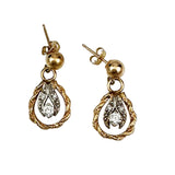 14K Gold & Diamond Drop Earrings