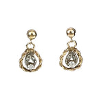 14K Gold & Diamond Drop Earrings
