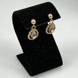 14K Gold & Diamond Drop Earrings