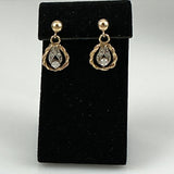 14K Gold & Diamond Drop Earrings