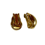 Christian Dior Elegant Gold Clip On Earrings
