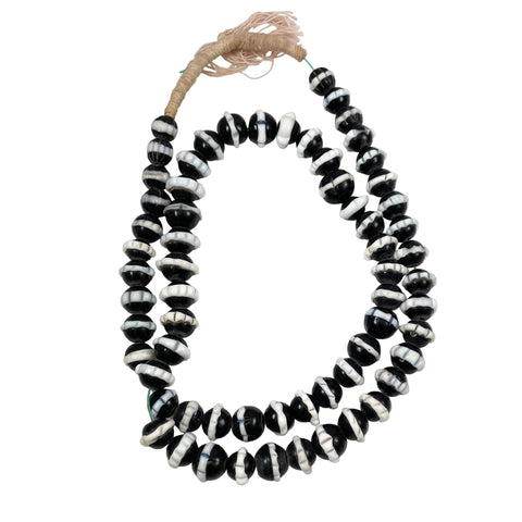 Antique African Trade Venetian Dog Teeth Ruffled Beads