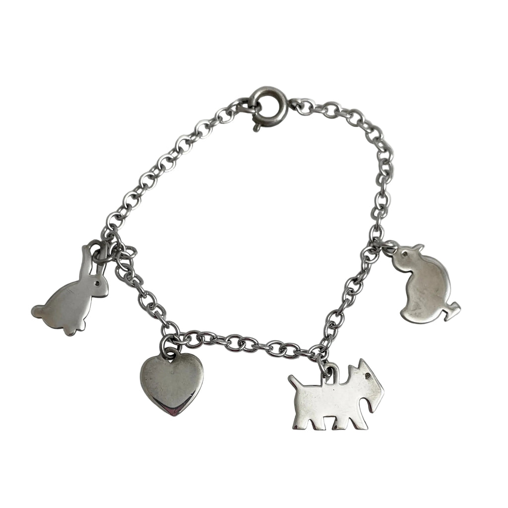 Lenore Doskow Sterling Silver Children's Charm Bracelet