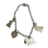 Lenore Doskow Sterling Silver Children's Charm Bracelet
