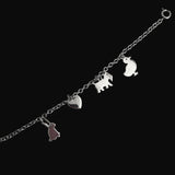 Lenore Doskow Sterling Silver Children's Charm Bracelet