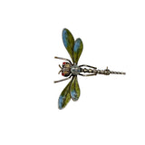 Plique-á-Jour Dragonfly Brooch Enamel Sterling Vintage Italian