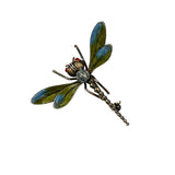Plique-á-Jour Dragonfly Brooch Enamel Sterling Vintage Italian
