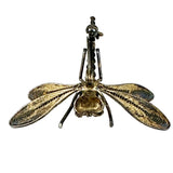 Plique-á-Jour Dragonfly Brooch Enamel Sterling Vintage Italian