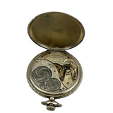 Elgin Essex White Gold Plated Pocket Watch 1920's