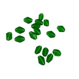Emerald green bicone glass beads