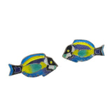 Colorful Enamel Fish Earrings Sterling