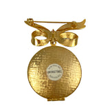 Avon Gold Bow Perfume Brooch Unforgettable