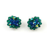 Fabiola Sapphire Emerald Crystal Earrings Italian
