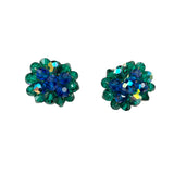 Fabiola Sapphire Emerald Crystal Earrings Italian