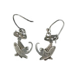 Far Fetched Sterling Silver Cat Earrings