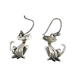 Far Fetched Sterling Silver Cat Earrings