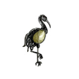 Large Rhinestone Flamingo Bird Brooch Pendant Back