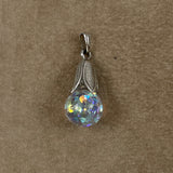 Silver Floating Opal Charm Vintage