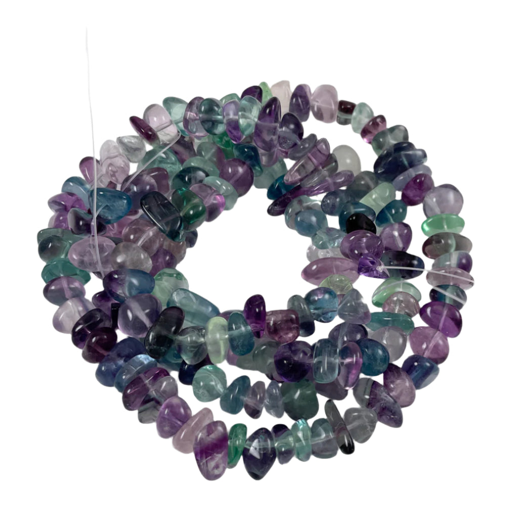 Rainbow Fluorite Polished Nugget Beads